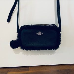 Coach fluffy small crossbody bag
